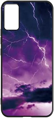 מארז 603 ד ל עם [2 מארז] מארז טלפון מגן מסך זכוכית עבור 30 ט 2022 עם מגיני מסך / ברק סופת רעמים שמיים מעוננים / מארז רך קל משקל / דק